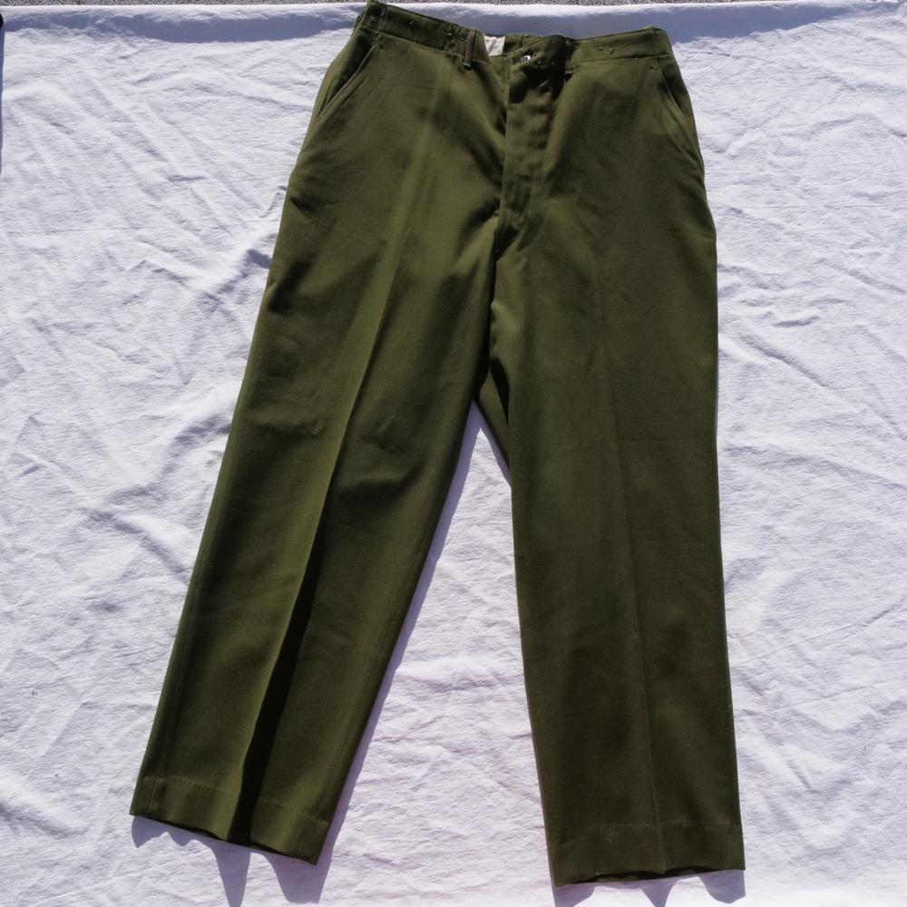Vintage Olive Green Men’s Dress Pants